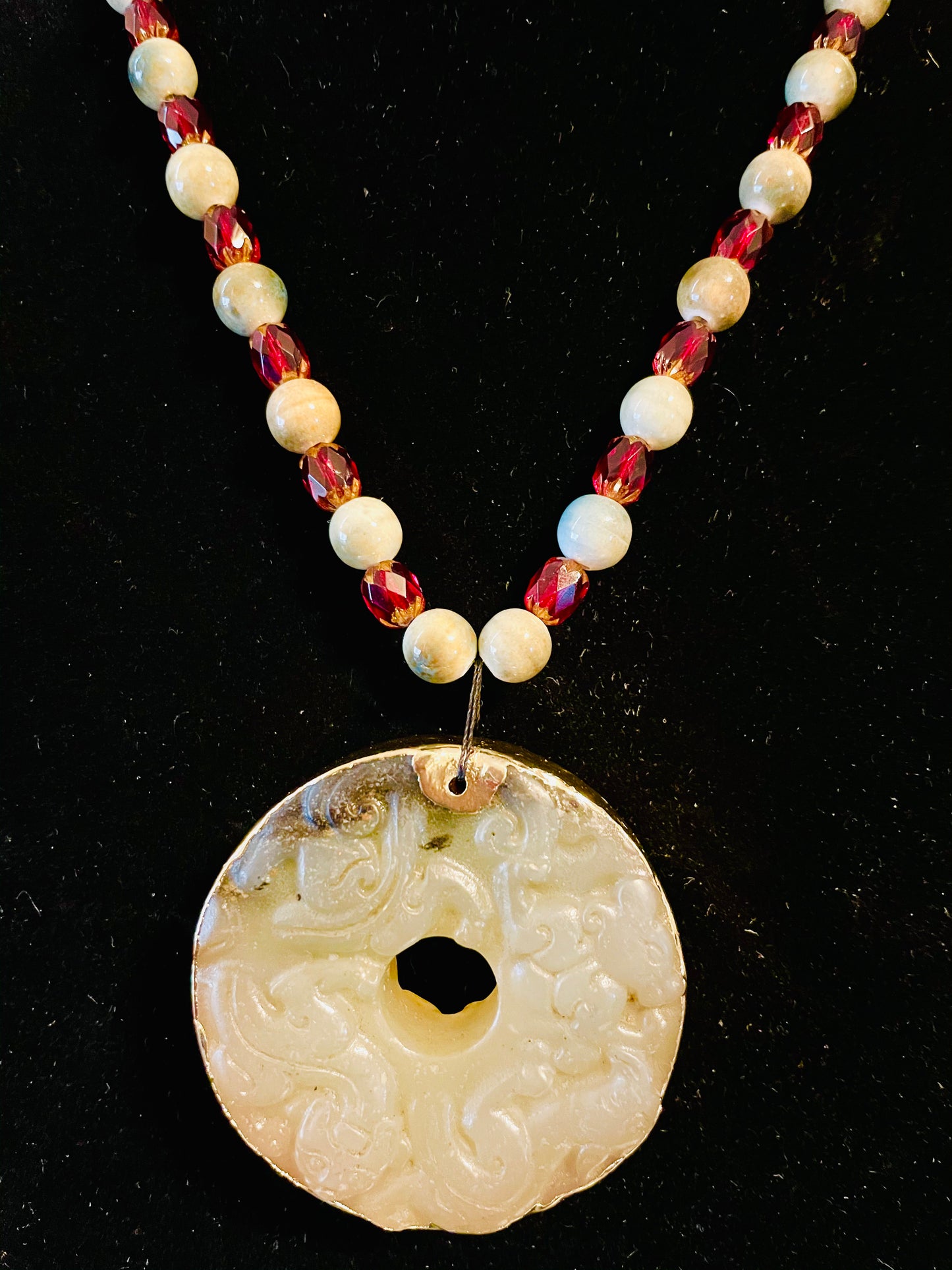 Gilded Jade Statement Necklace