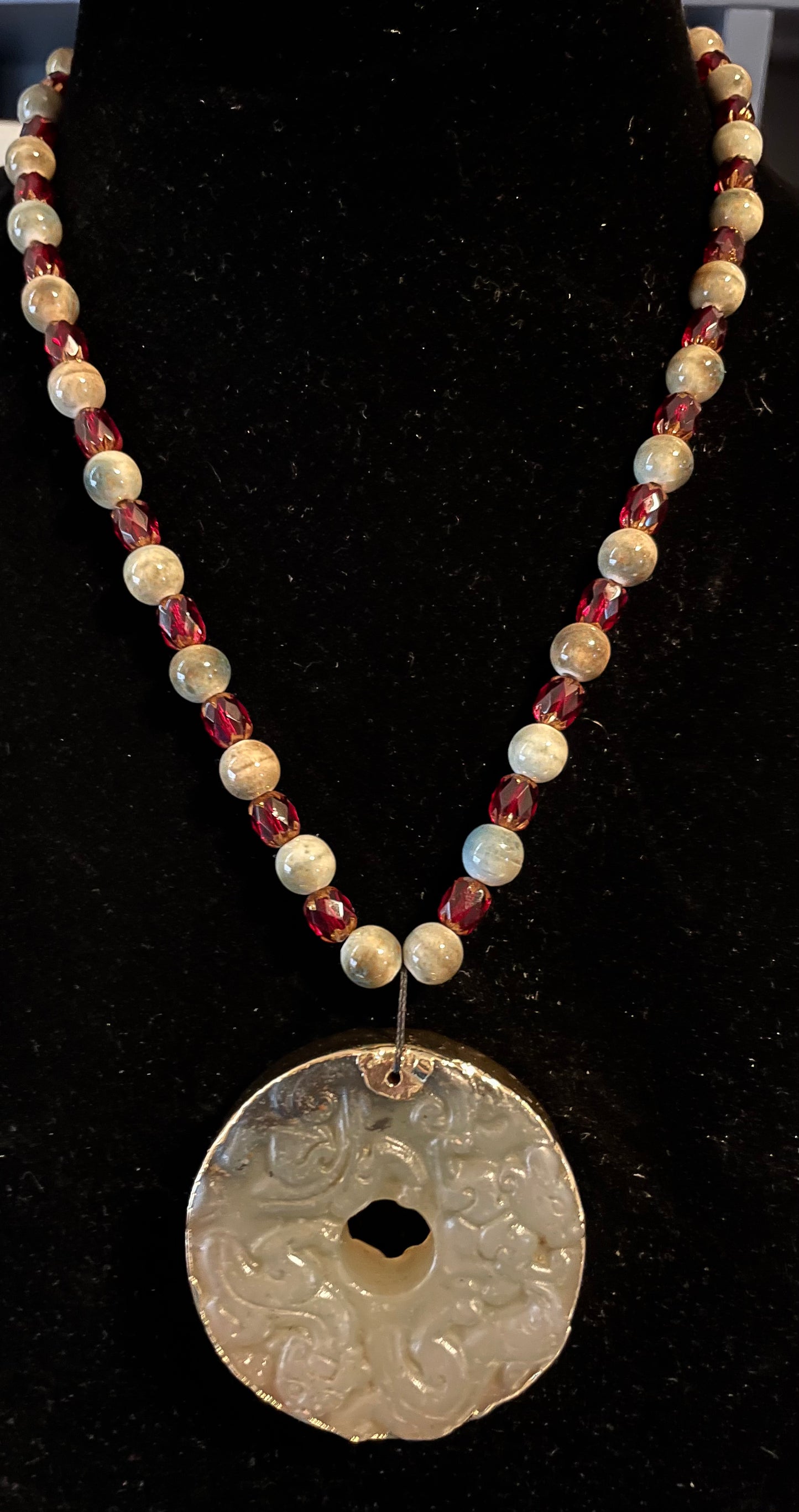 Gilded Jade Statement Necklace