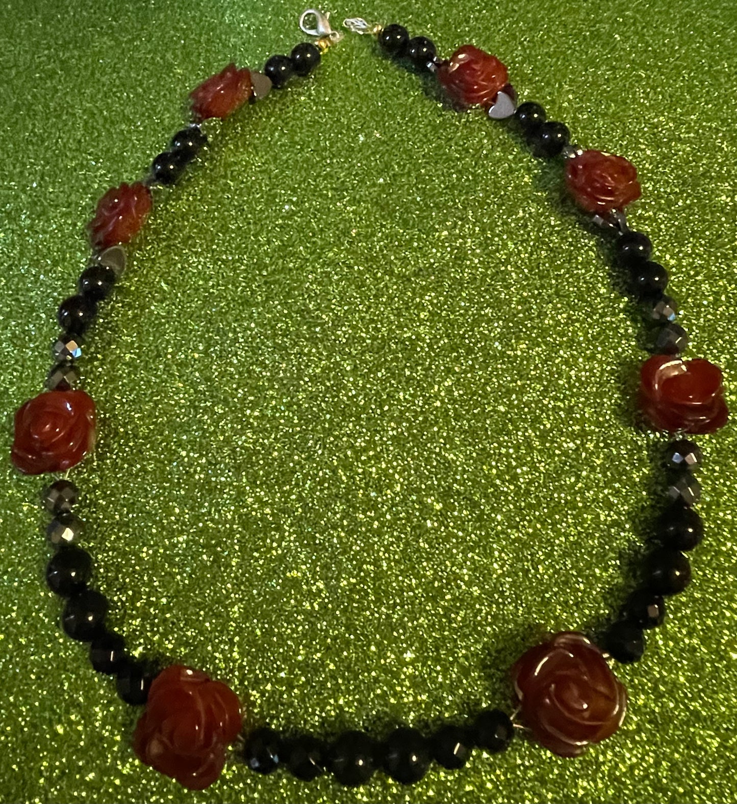 Carnelian Rosette Necklace