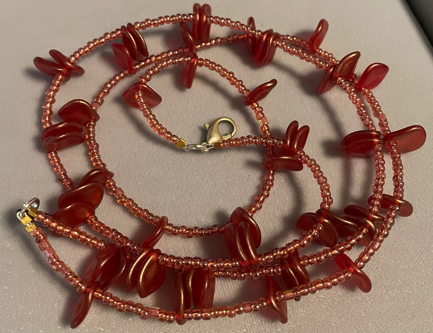 Super Fun Red Double Strand Necklace