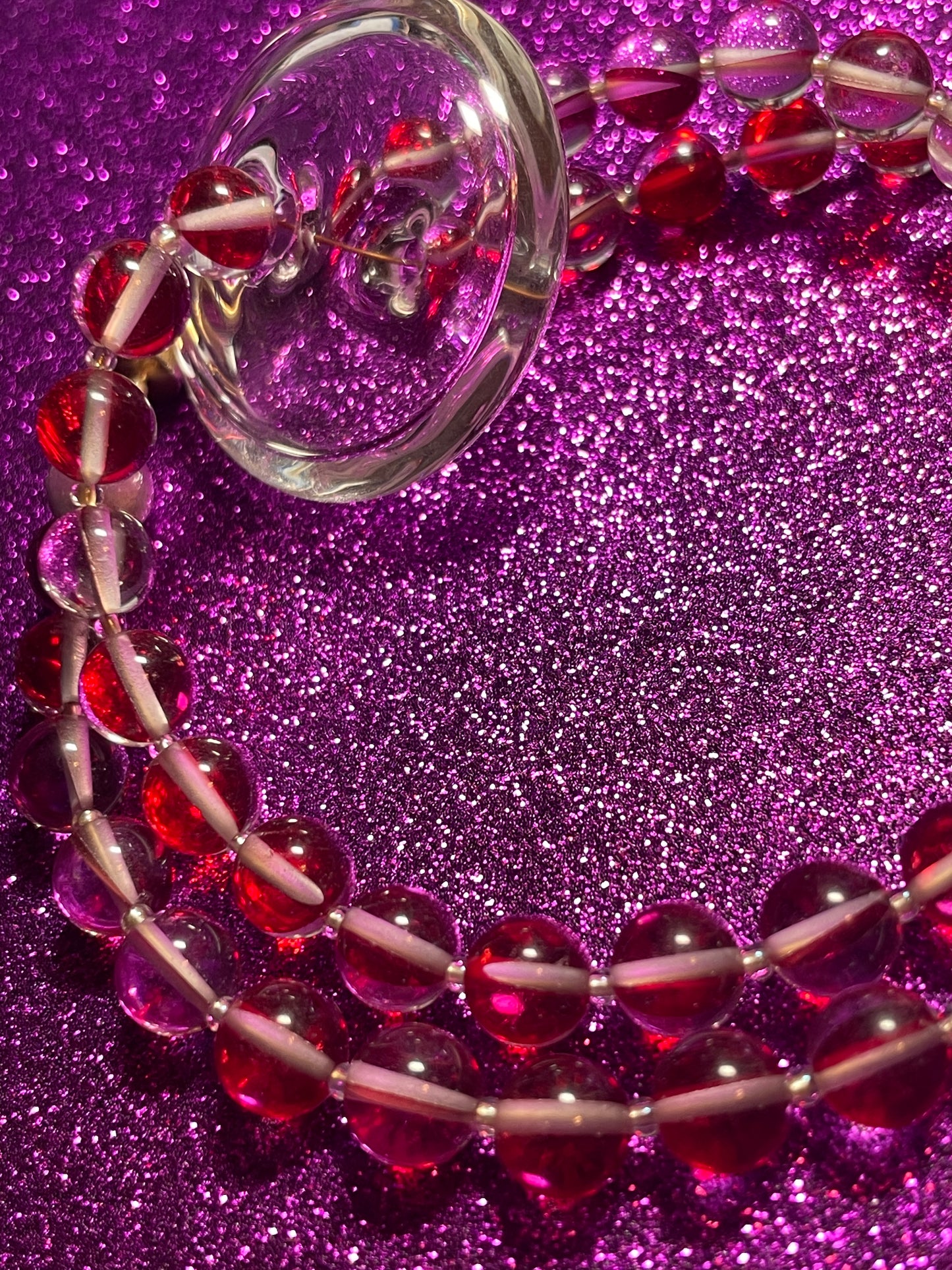 Clear Glass Simplicity with Red