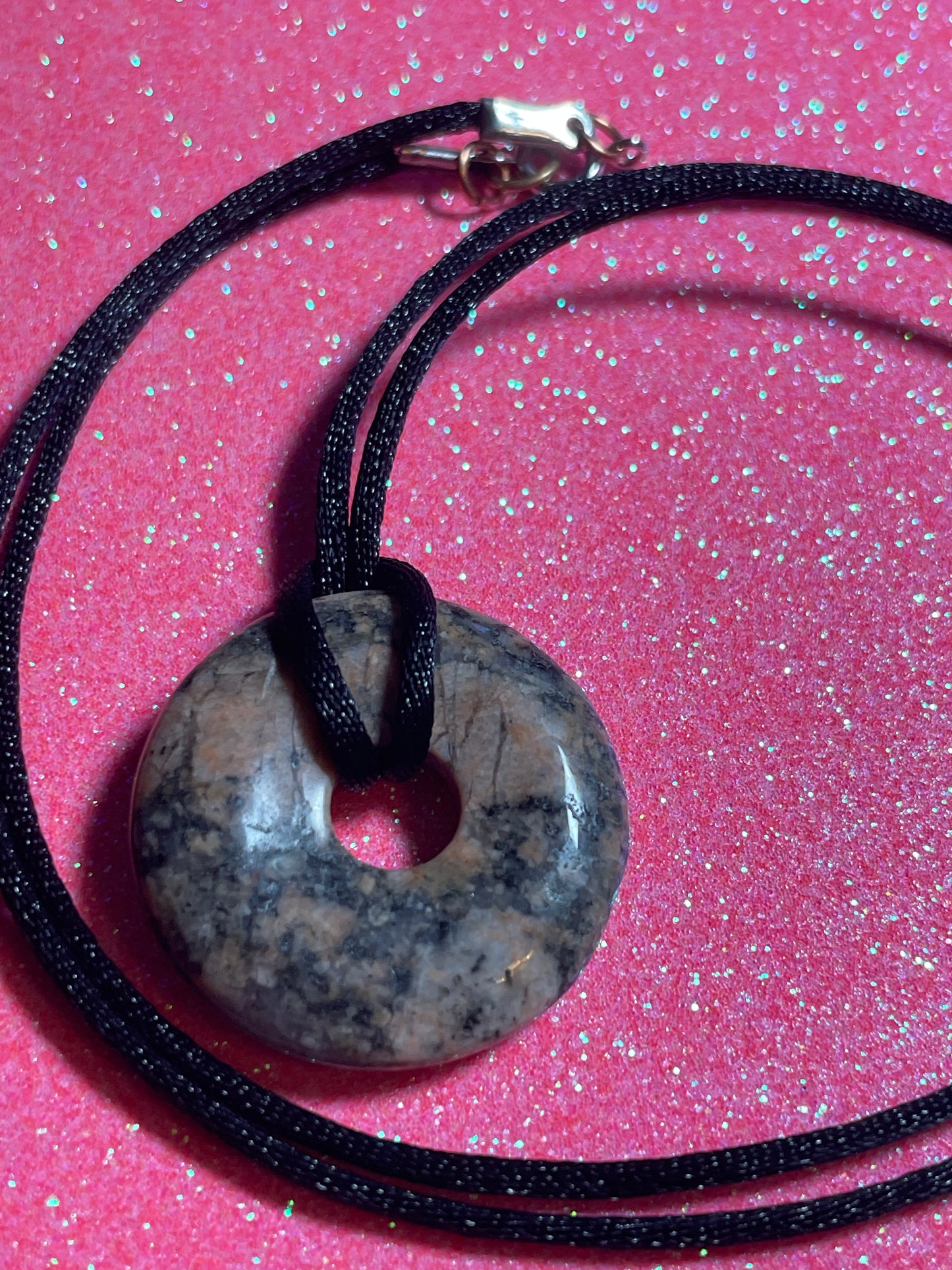 Rhodonite Donut Necklace