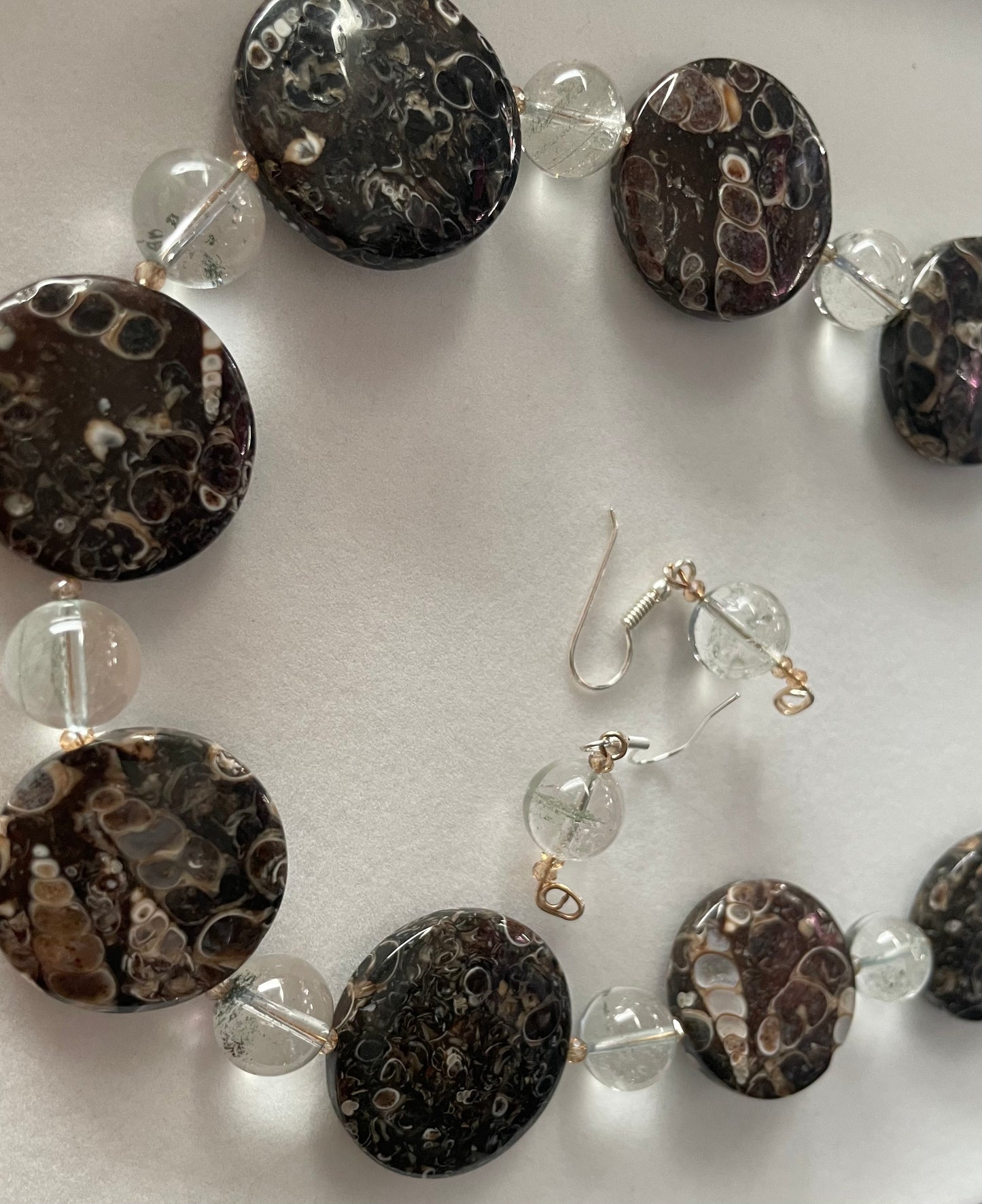 Turritella Agate Statement Necklace
