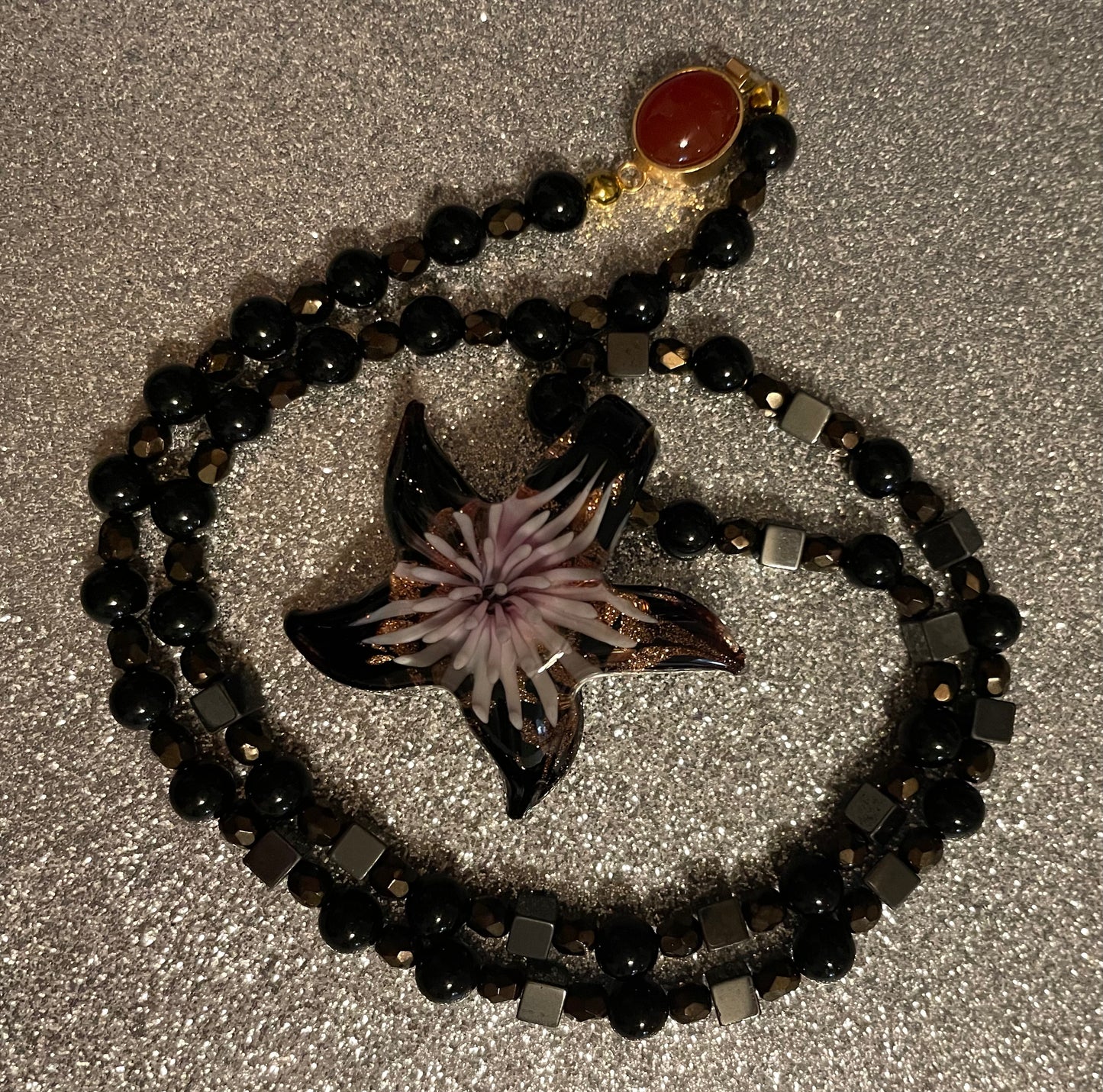 Purple Starfish Necklace