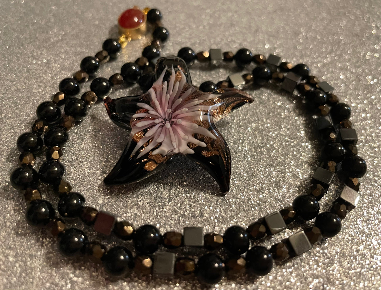 Purple Starfish Necklace