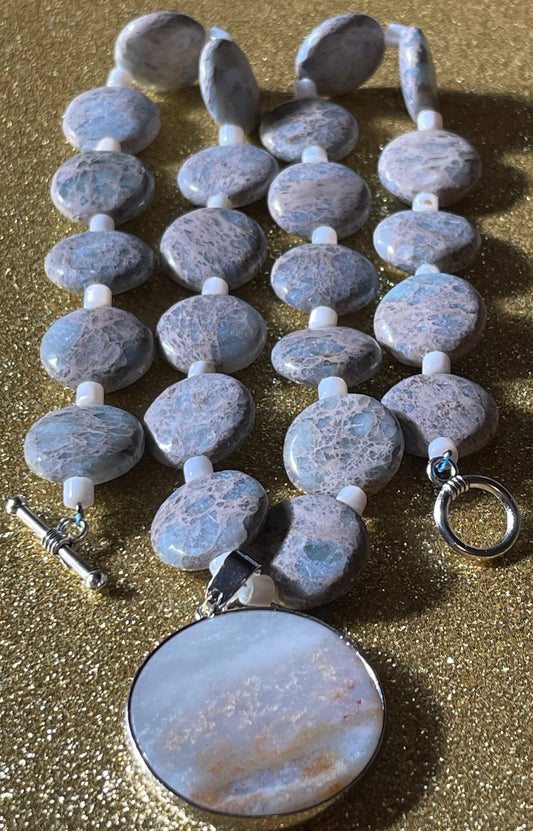 African Aqua Terra Jasper Necklace