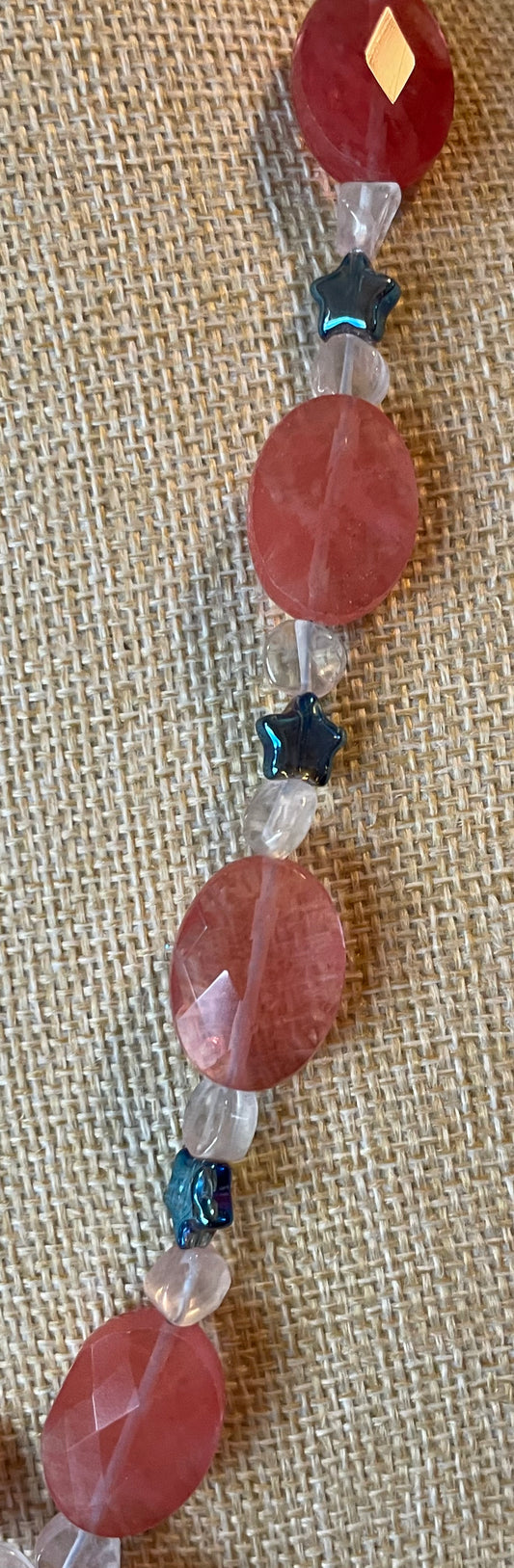 Cherry Quartz Sweetheart Necklace