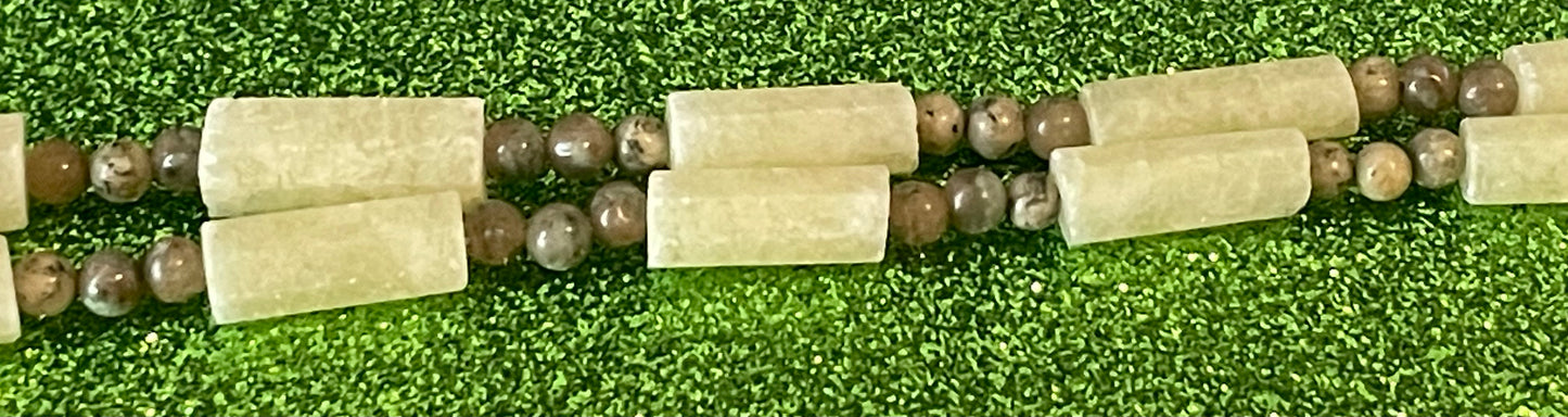 Faceted Labradorite and Agate Necklace
