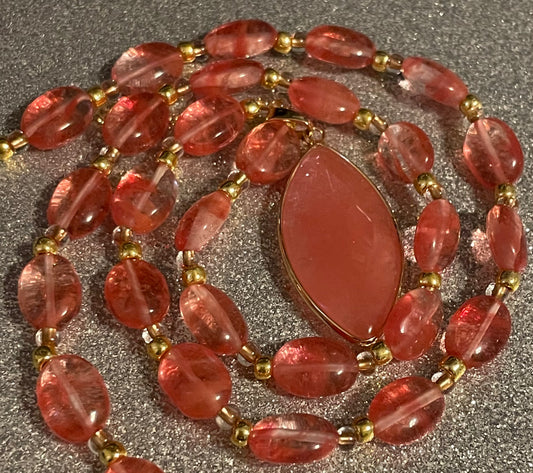 Cherry Quartz Necklace