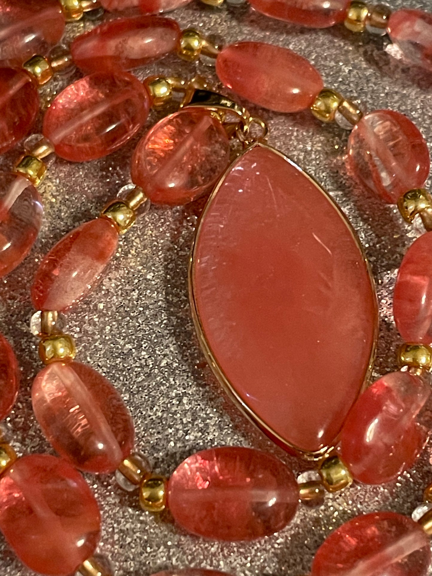 Cherry Quartz Necklace