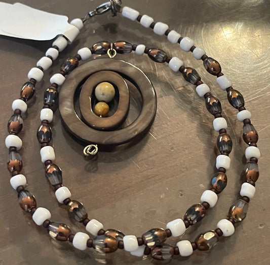 Concentric Mother of Pearl Pendant