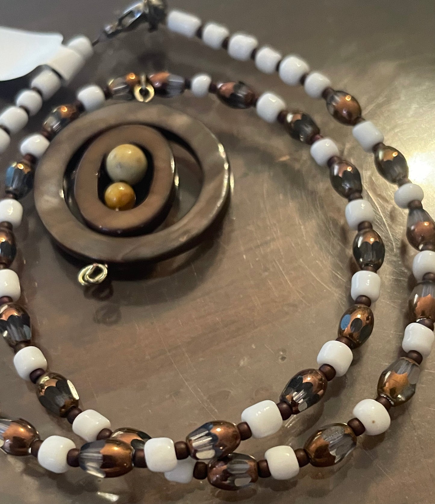 Concentric Mother of Pearl Pendant