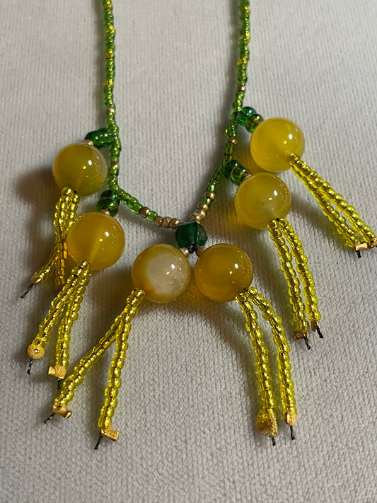 Yellow Agate Necklace