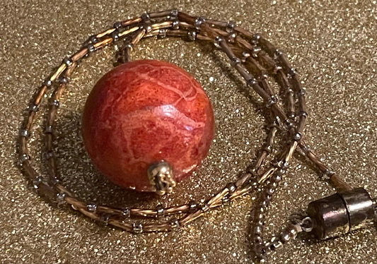 Red Apple Coral Necklace