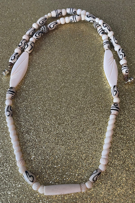 Boho Carved Bone Necklace