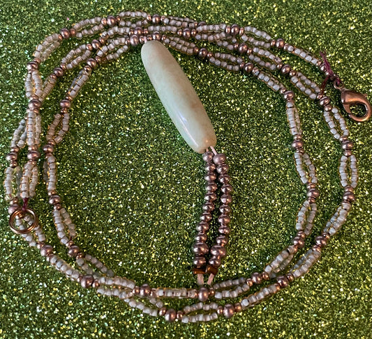 Delicate Dragon Skin Agate Necklace