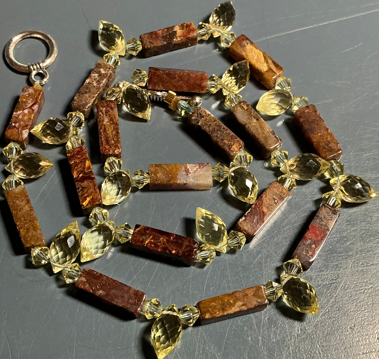 CITRINE AND CRYSTAL NECKLACE