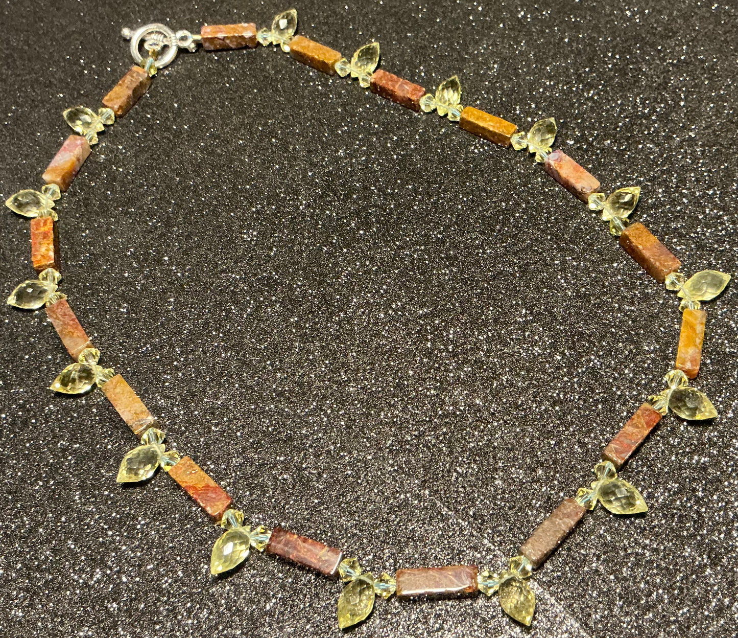 CITRINE AND CRYSTAL NECKLACE