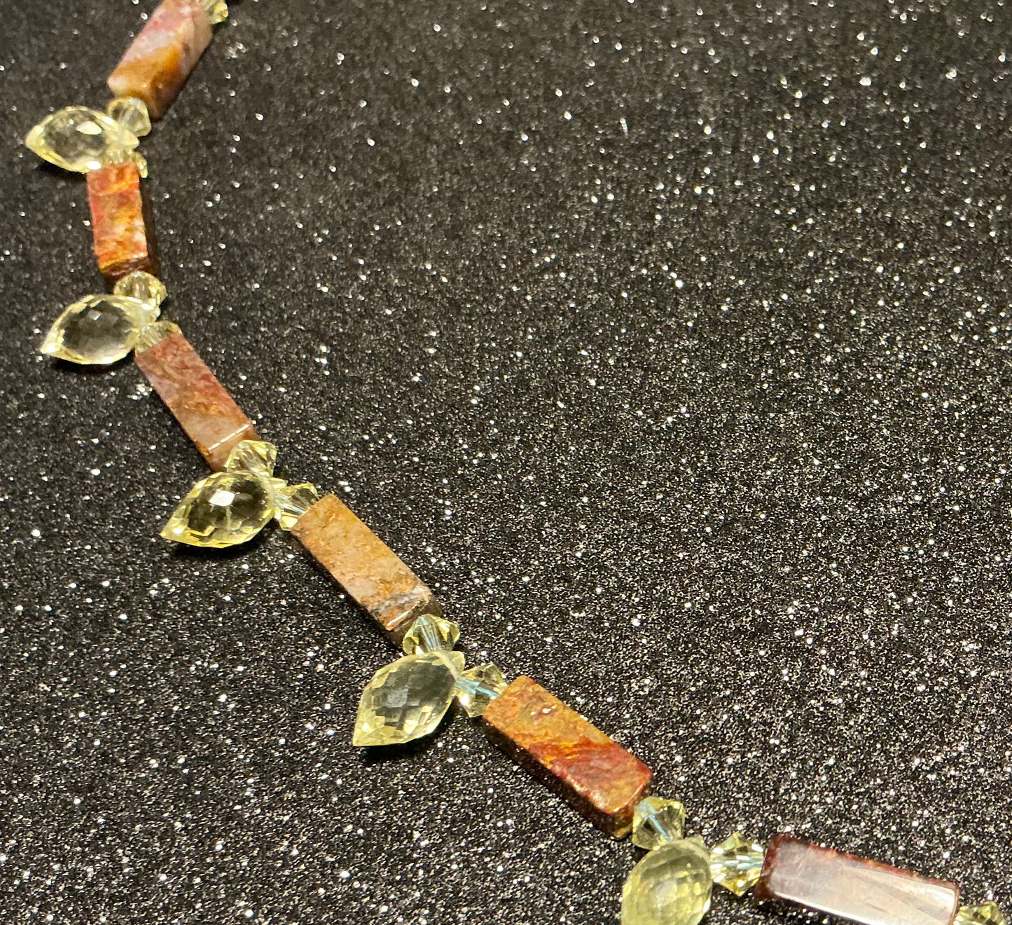 CITRINE AND CRYSTAL NECKLACE