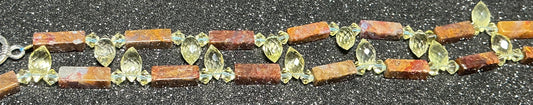 CITRINE AND CRYSTAL NECKLACE