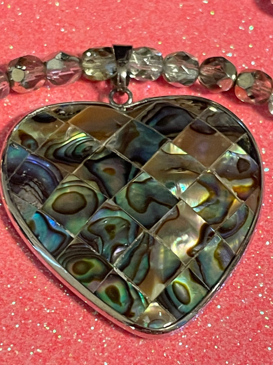Abalone Heart Necklace