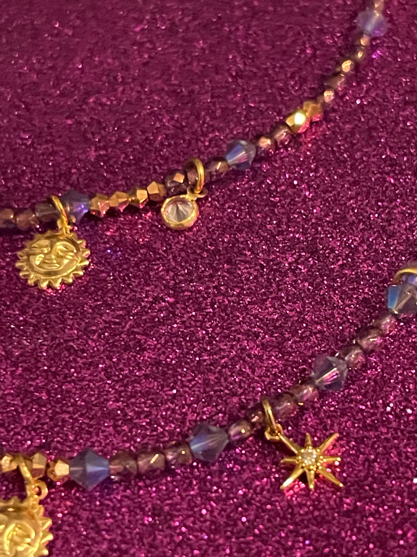 Sun and Stars Charm Necklace