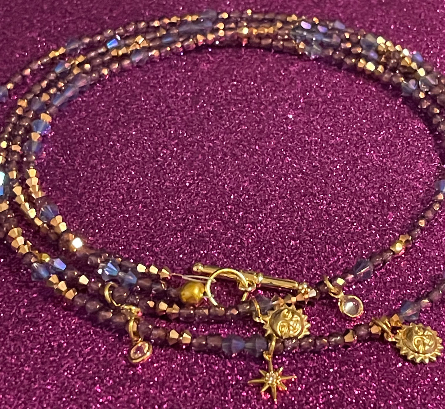 Sun and Stars Charm Necklace