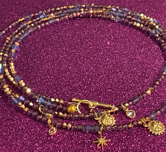 Sun and Stars Charm Necklace