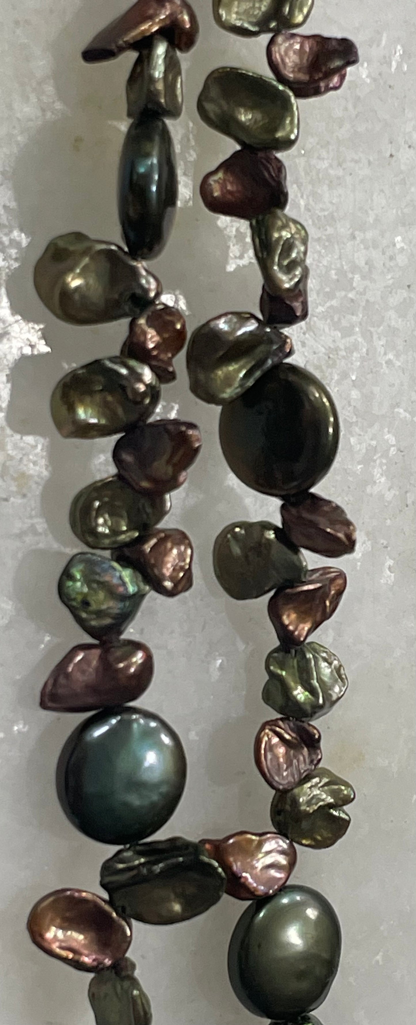 Green Dyed Pearl Necklace