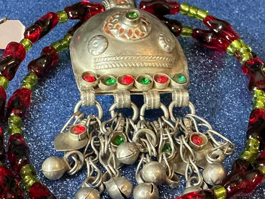 Vintage Afghani Pendant Double Strand