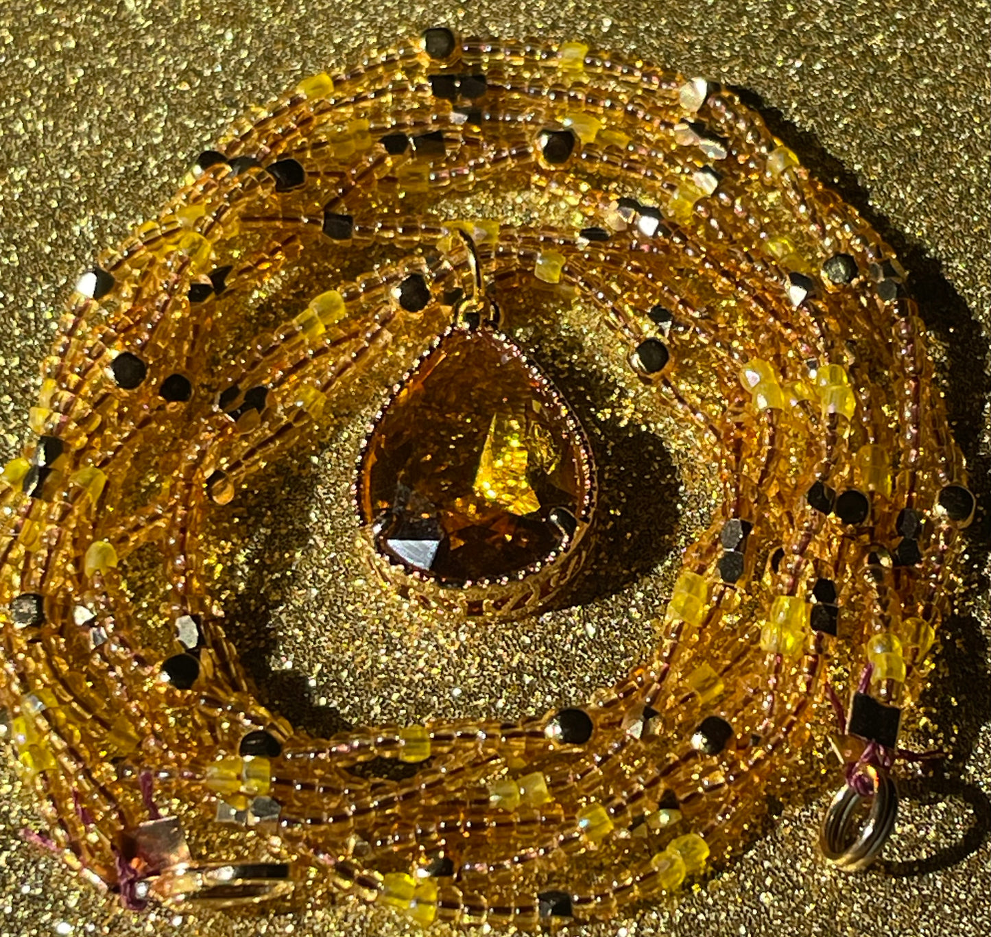 Honey-lemon Teardrop Necklace