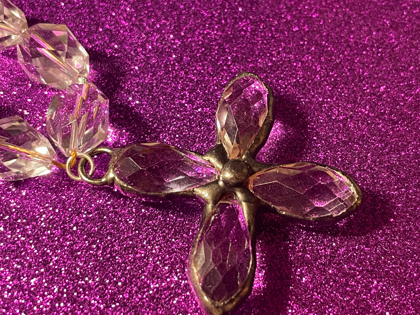 Swarovski Necklace with Glass Flower Pendant