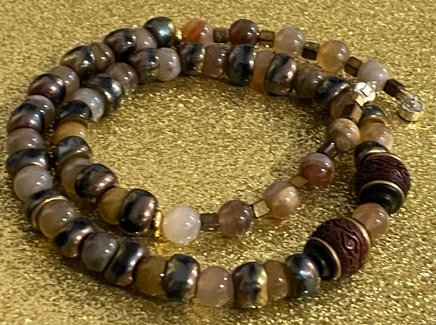 Sandalwood Lucky Barrel Necklace