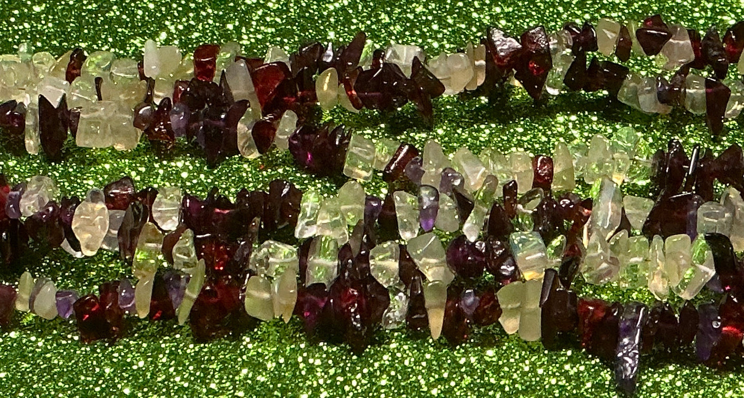 Triple Strand Semi Precious Necklace