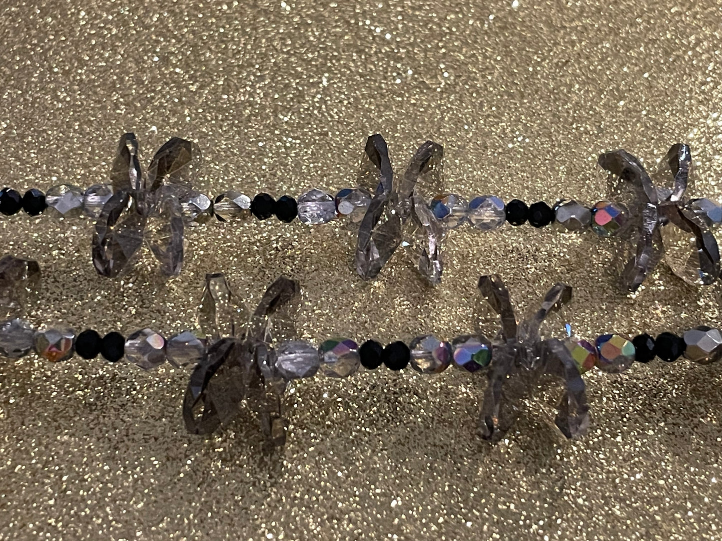 Repurposed Crystal "Dragonfly" Necklace