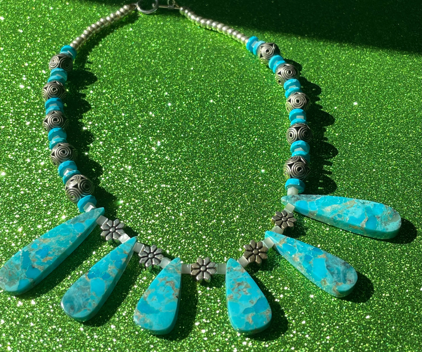American Turquoise Teardrop Necklace