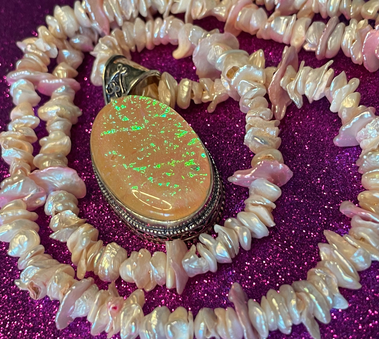 Positively Pink and Pearls Necklace