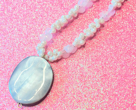Mother of Pearl and Moonstone Necklace