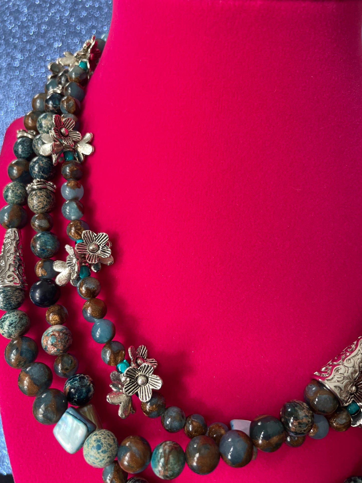 Imperial Jasper Triple Strand Necklace