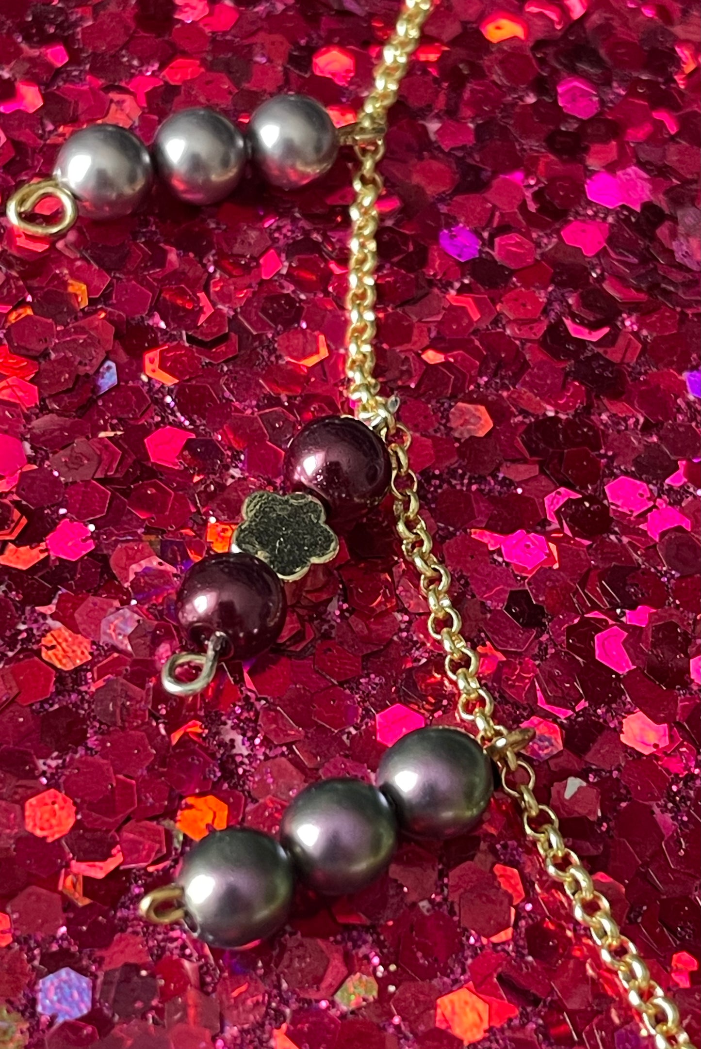 Handcrafted Gold Filled Chain with Swarovski Pearls