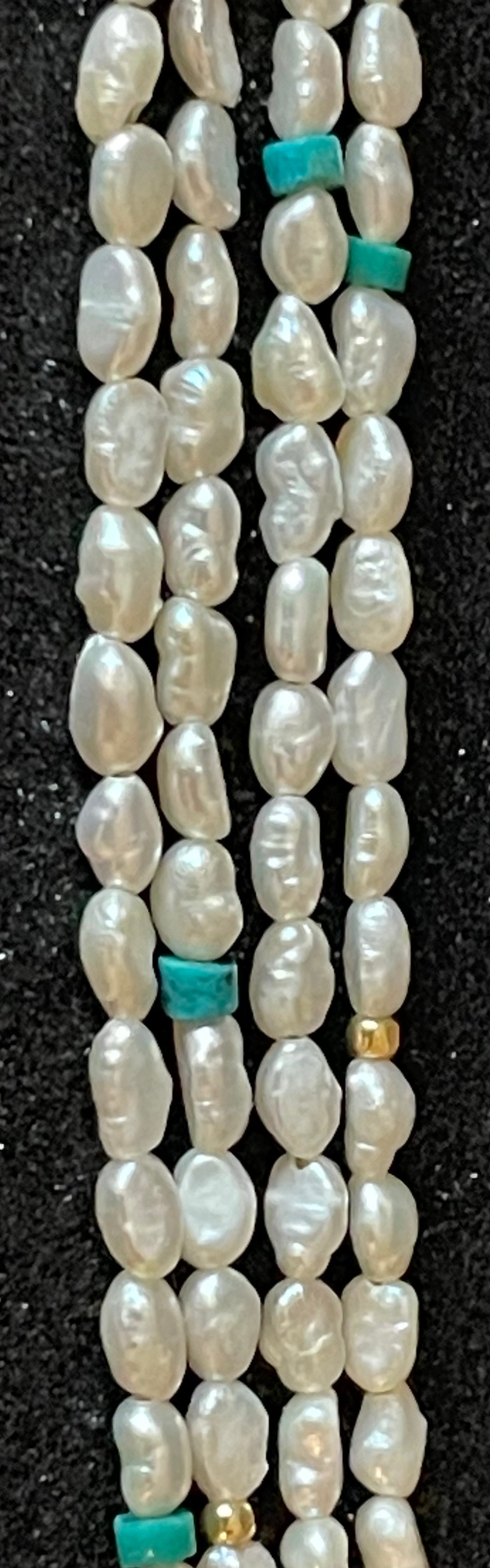 Mother of Pearl Nazar/Evil Eye Necklace