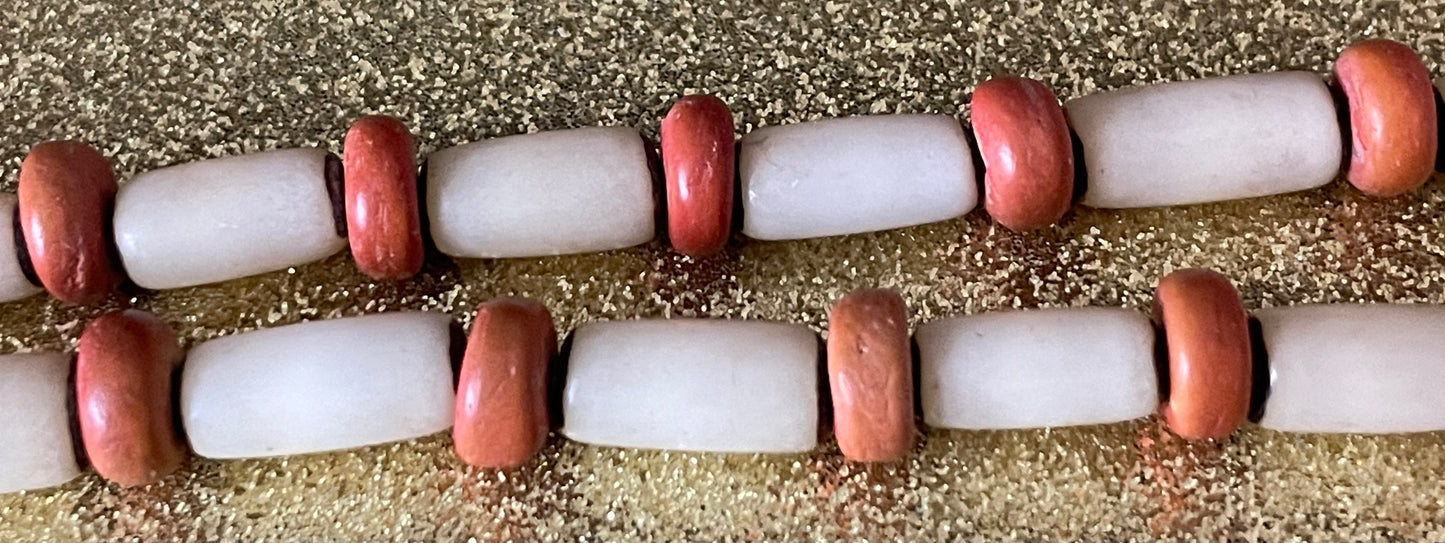 Wood Jasper and Carnelian Pendant Necklace