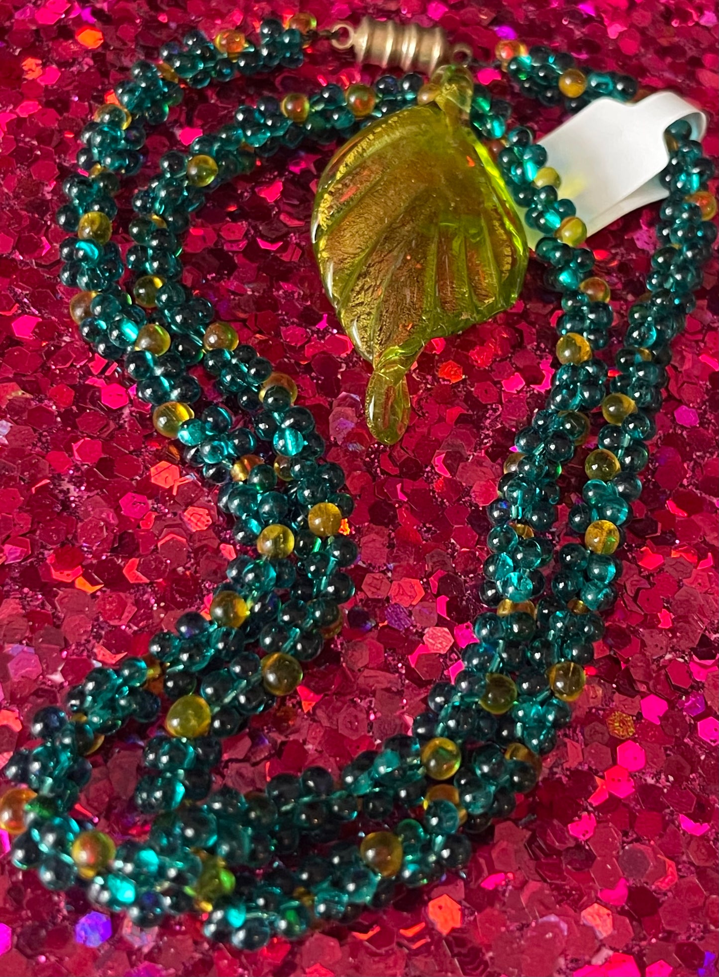 Yellow Leaf Necklace