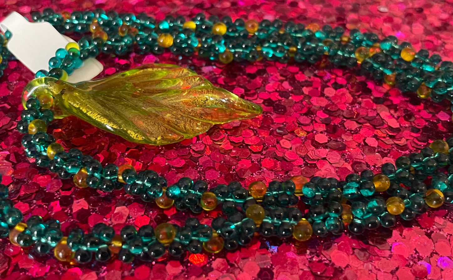 Yellow Leaf Necklace