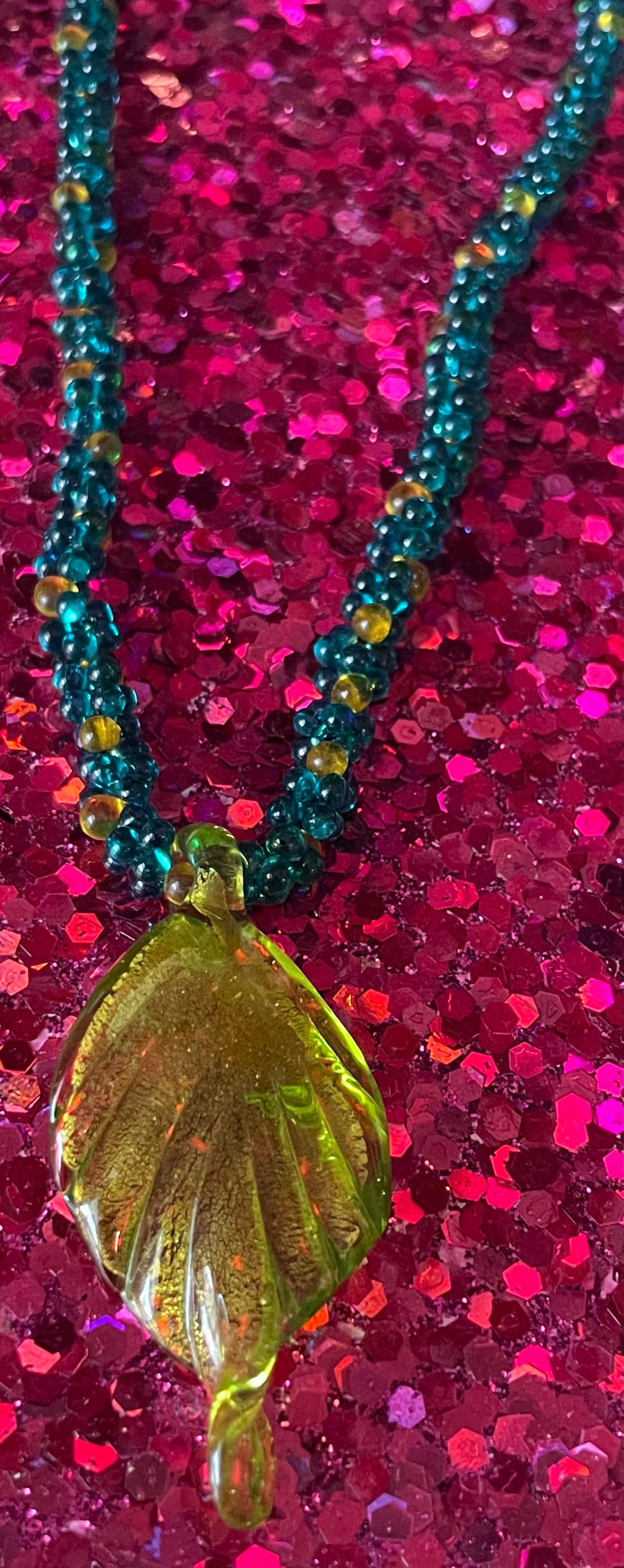 Yellow Leaf Necklace