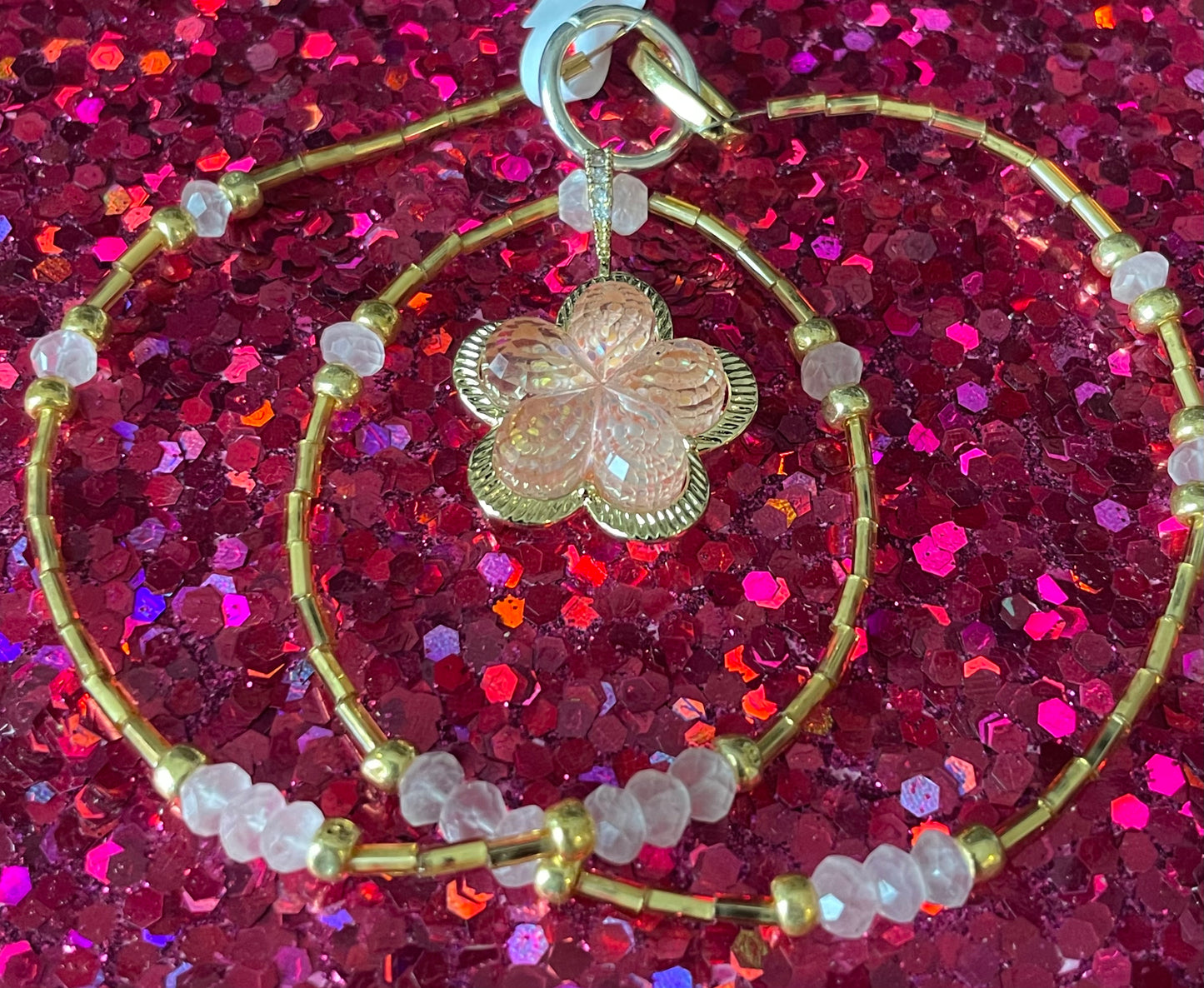 Pink Flower Necklace