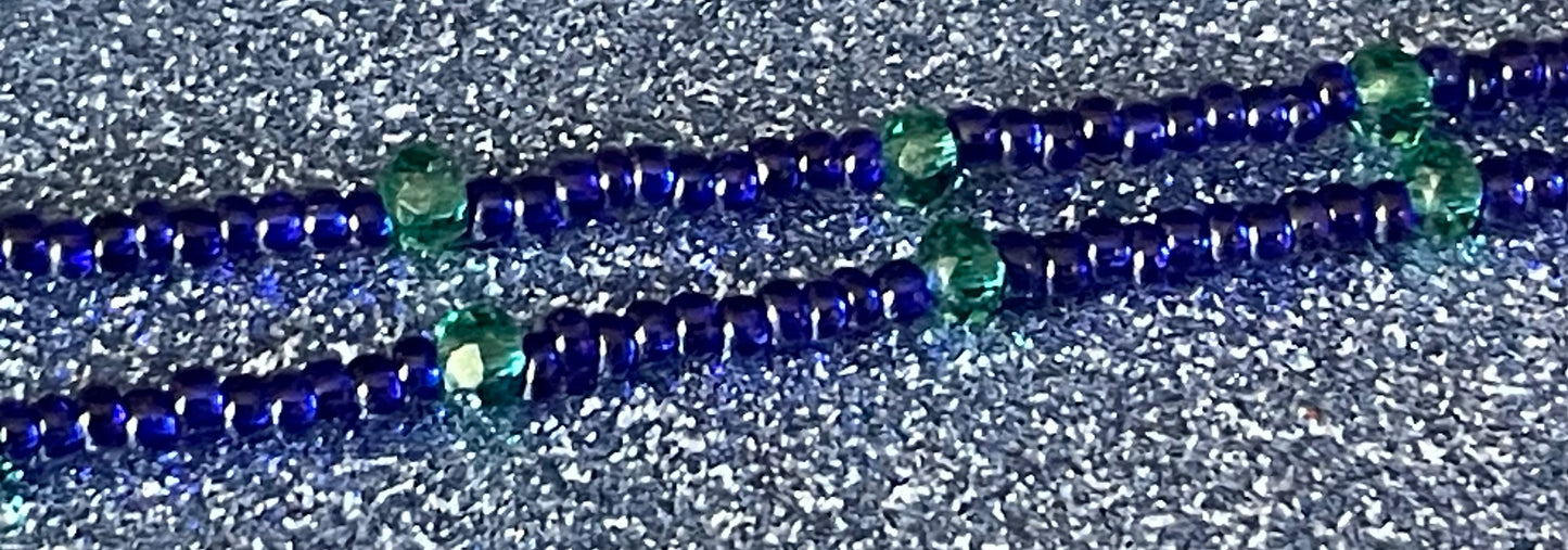 Blue Crystal Heart Necklace