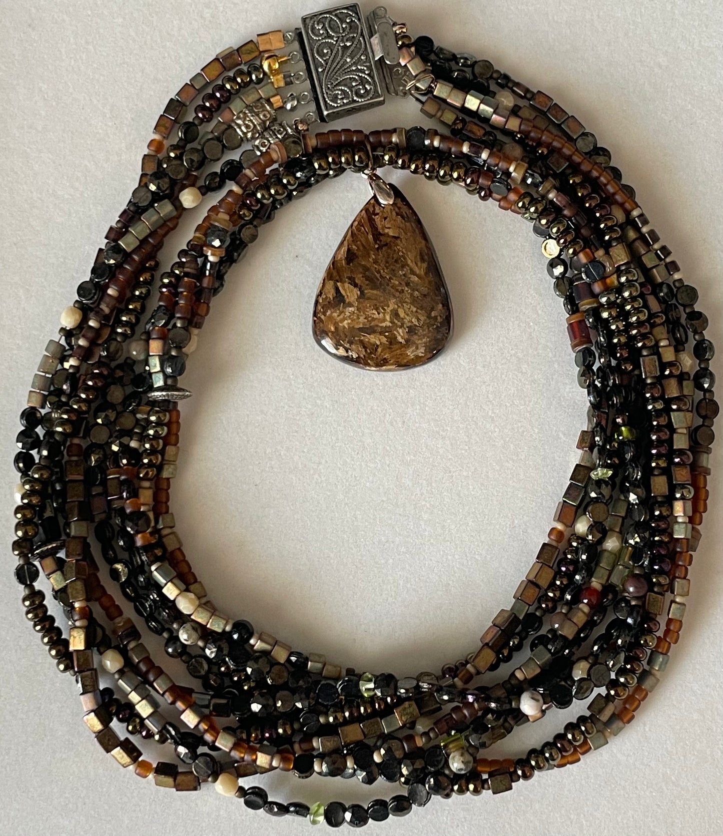Bronzite Statement Necklace