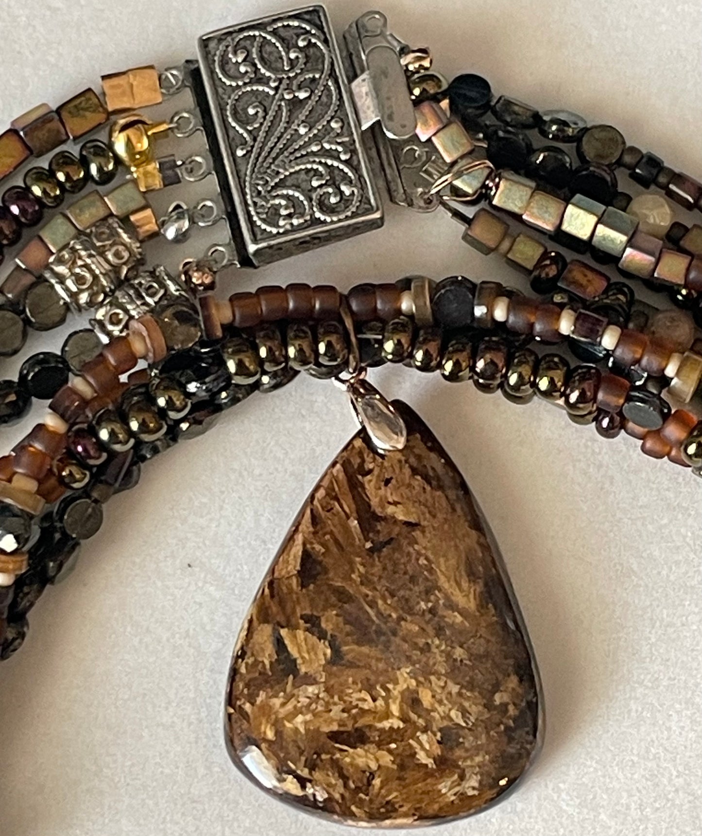 Bronzite Statement Necklace