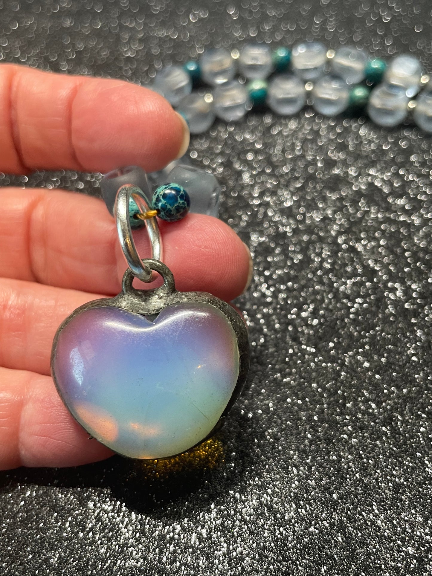 Imperial Moonstone Heart Necklace